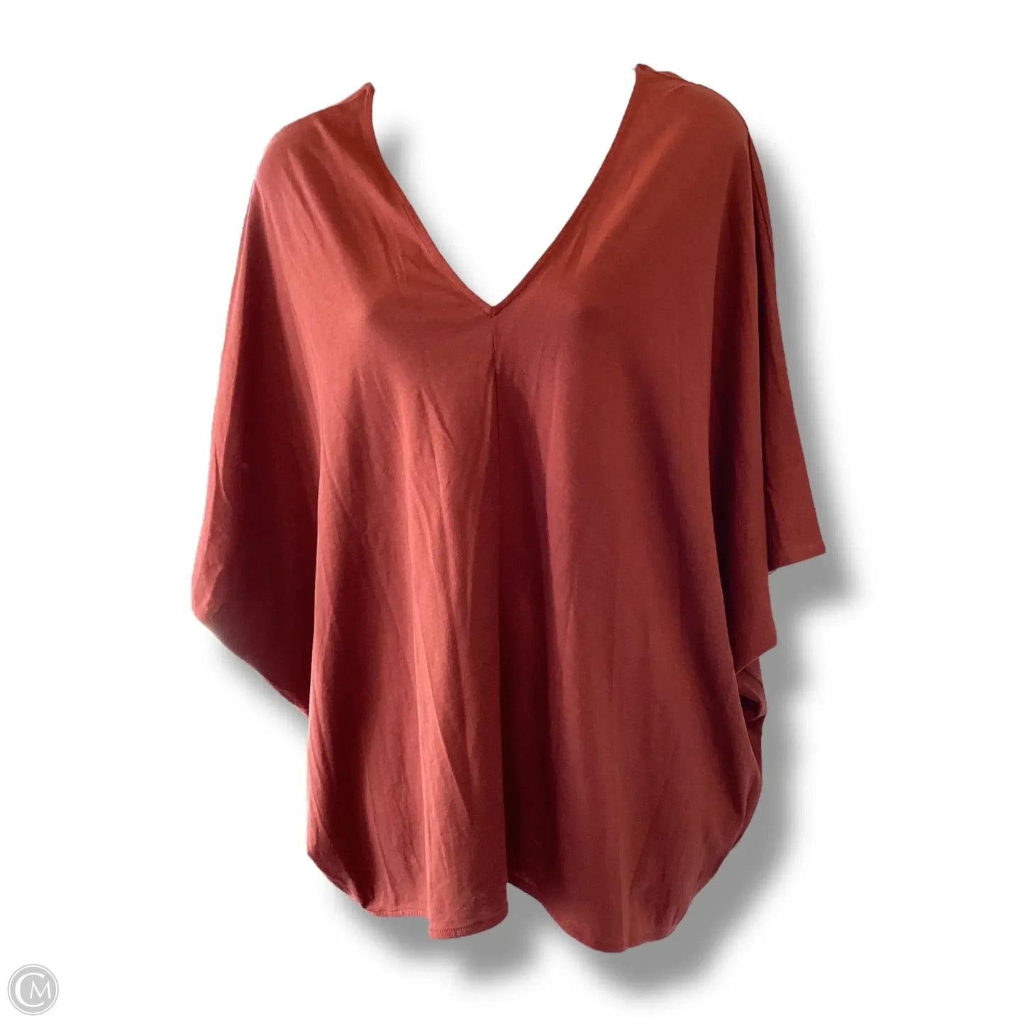 Top Short Sleeve By Massimo Dutti In Orange, Size: M