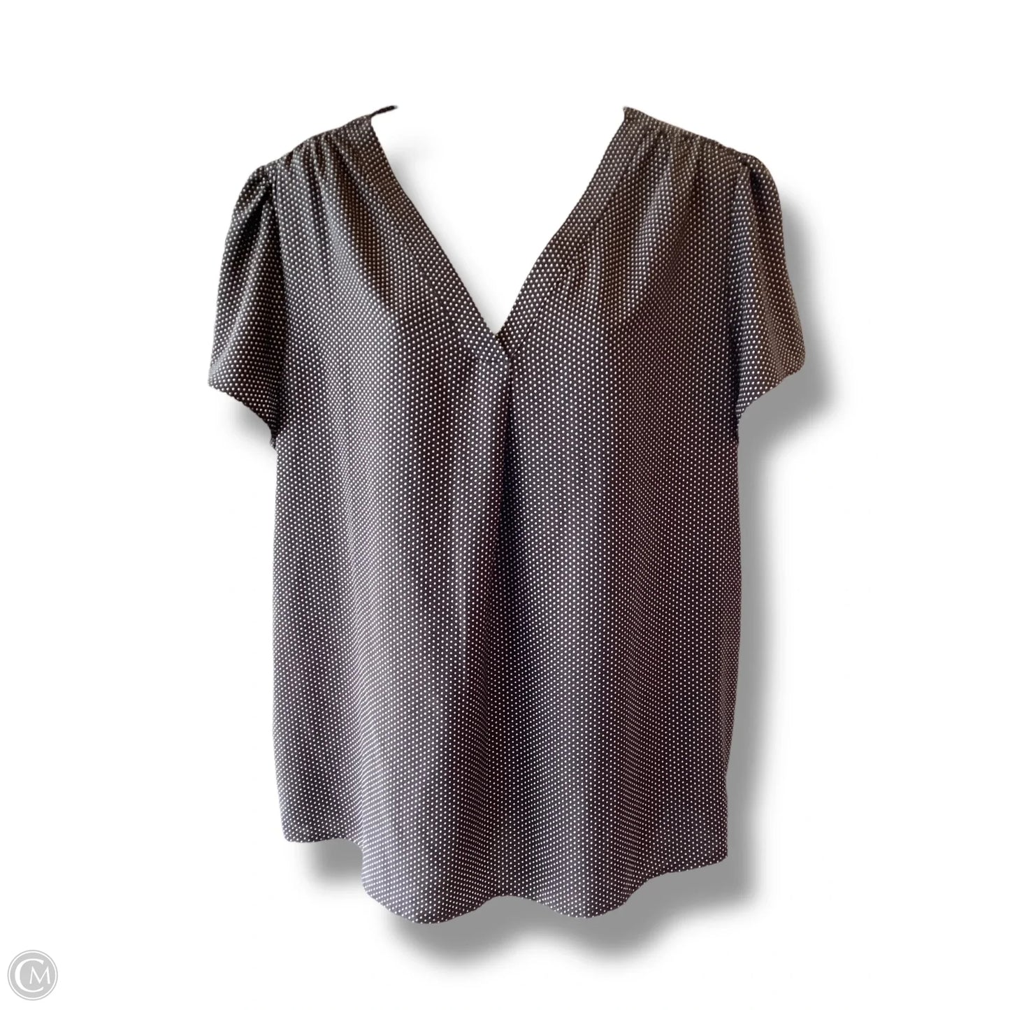 Top Short Sleeve By Hilary Radley In Polkadot Pattern, Size: Xl