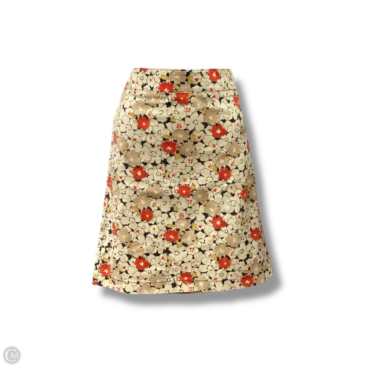 Skirt Midi By Loft In Floral Print, Size: 14