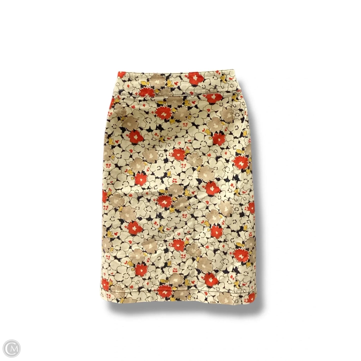 Skirt Midi By Loft In Floral Print, Size: 14