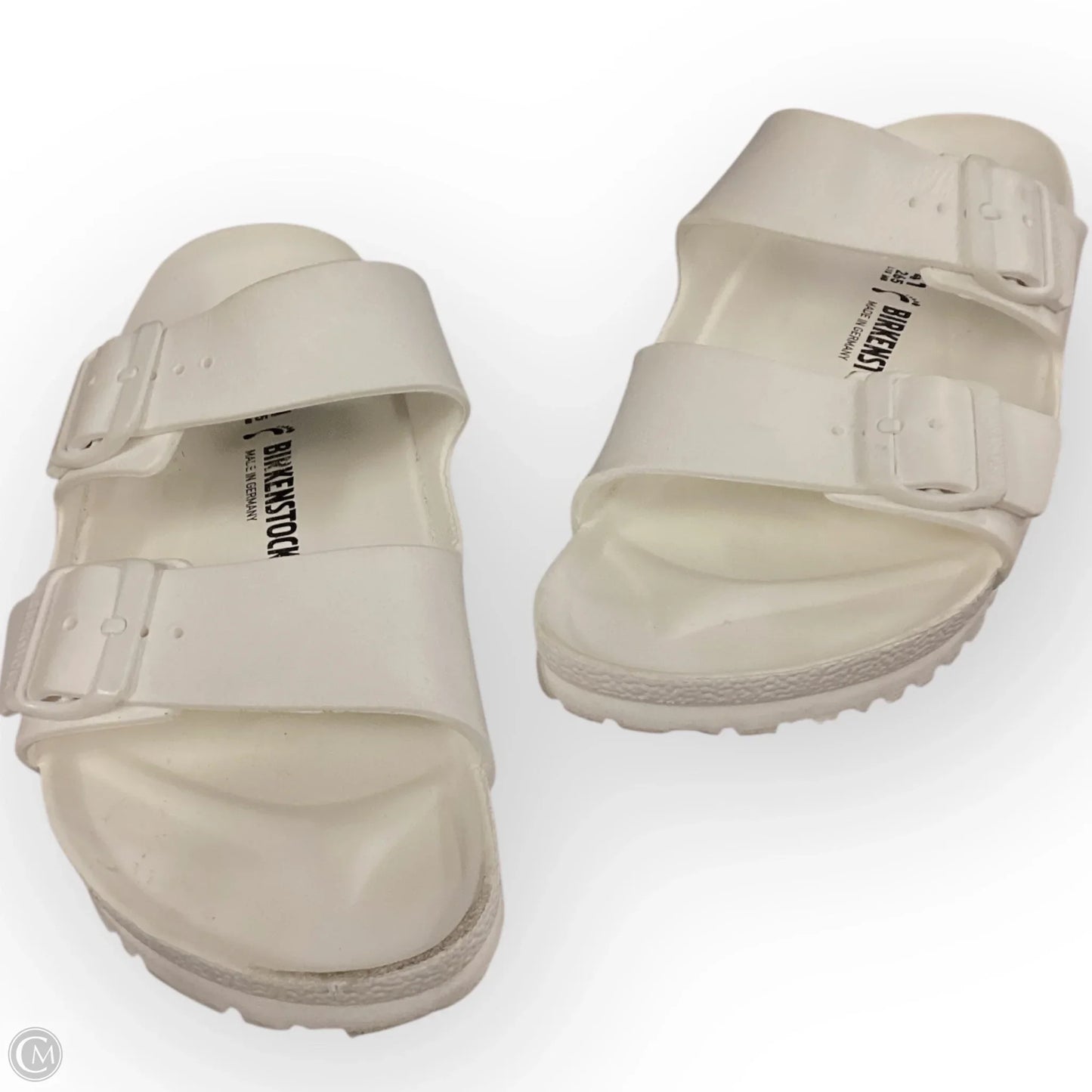 Sandals Flats By Birkenstock In White, Size: 10