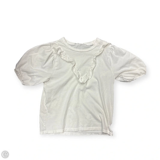 Top Short Sleeve By J. Crew In White, Size: Xs