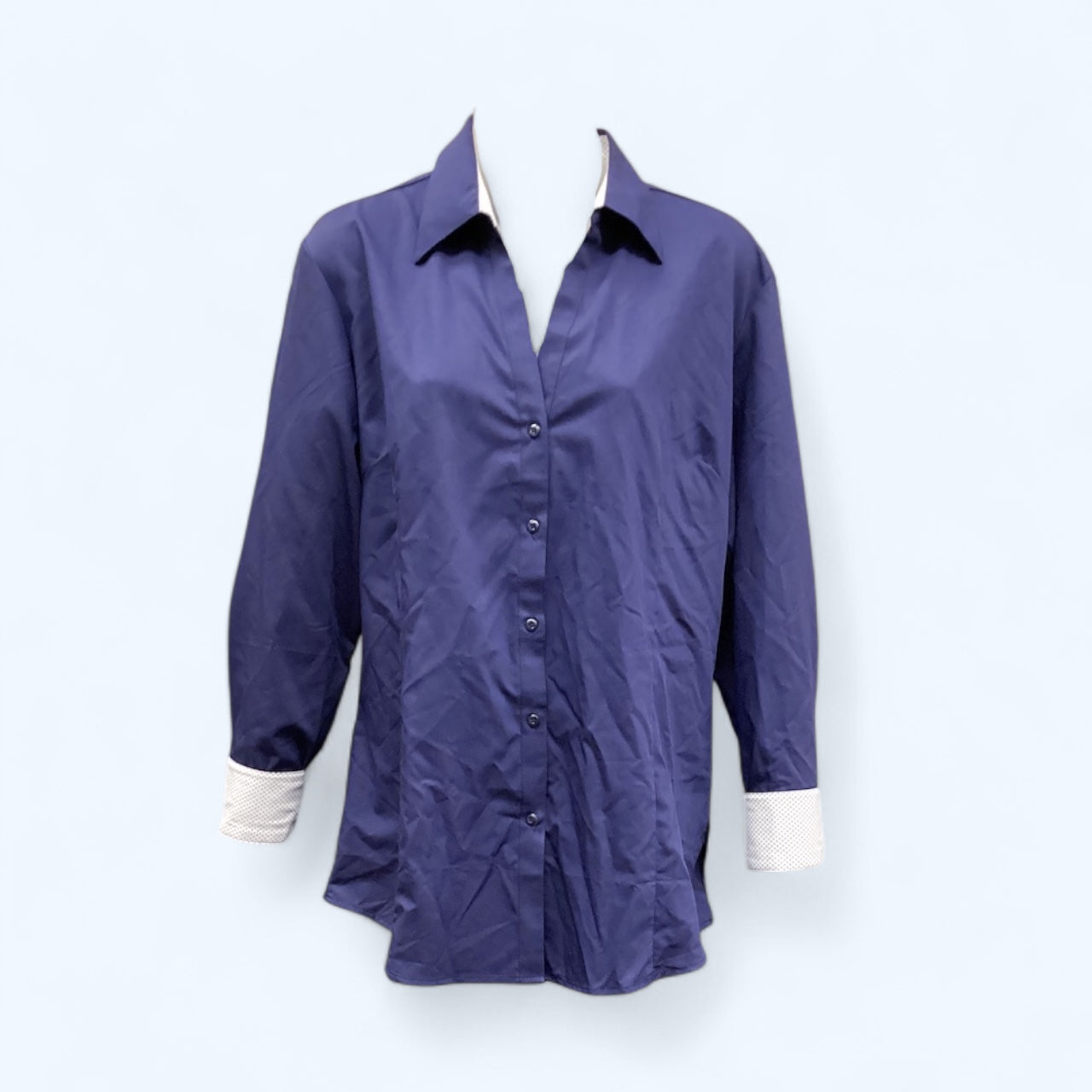 Top Long Sleeve  In Navy, Size: L
