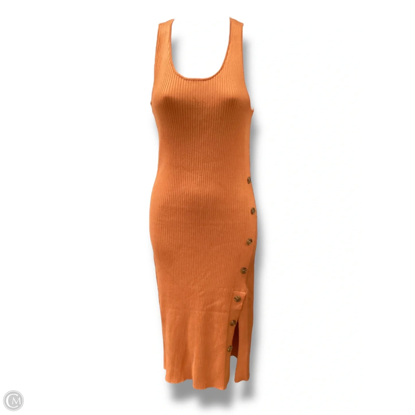 Dress Casual Midi By Olive And Oak In Orange, Size: L