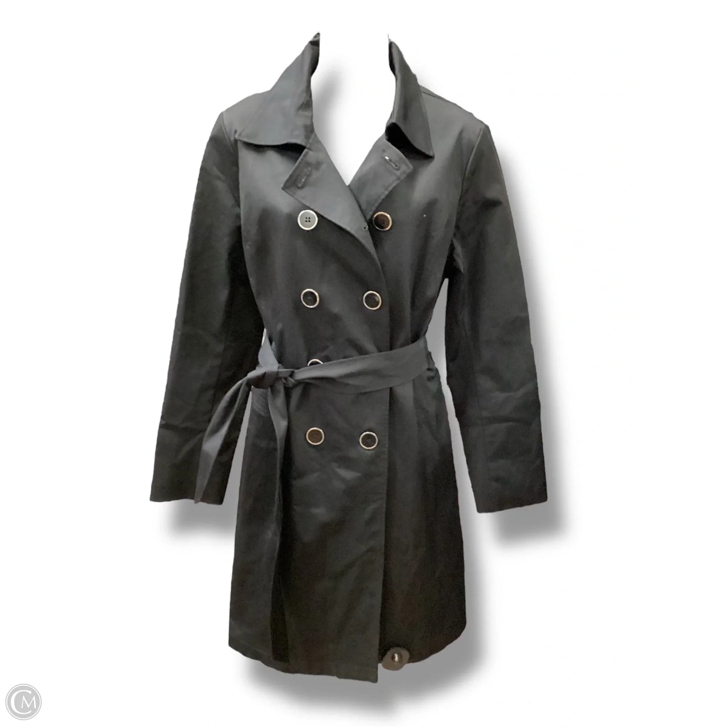 Coat Trench Coat By New York And Co In Black, Size: M