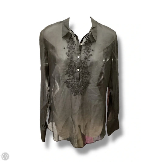 Blouse Long Sleeve By Clothes Mentor In Multi-colored, Size: M