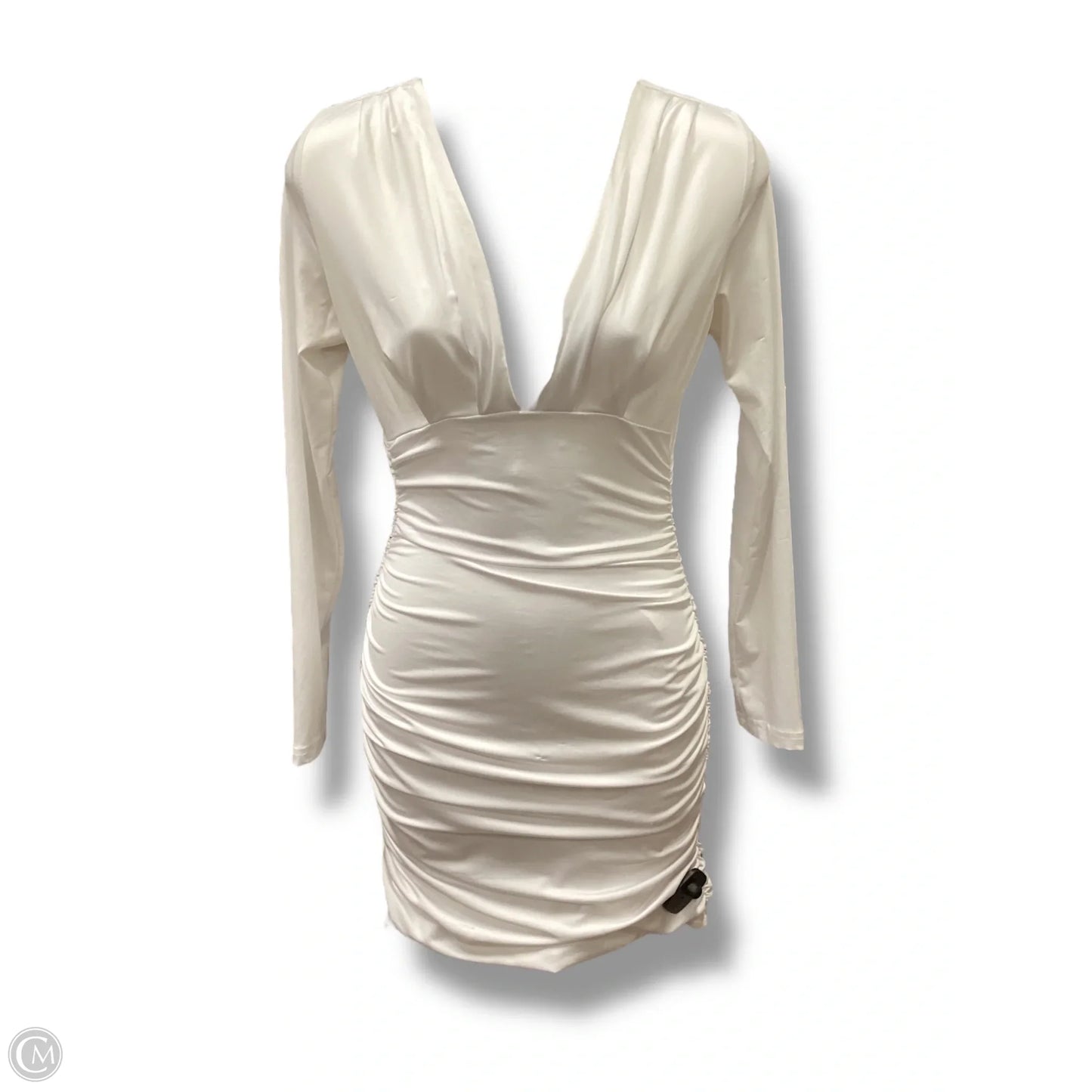 Dress Casual Short  In White, Size: S