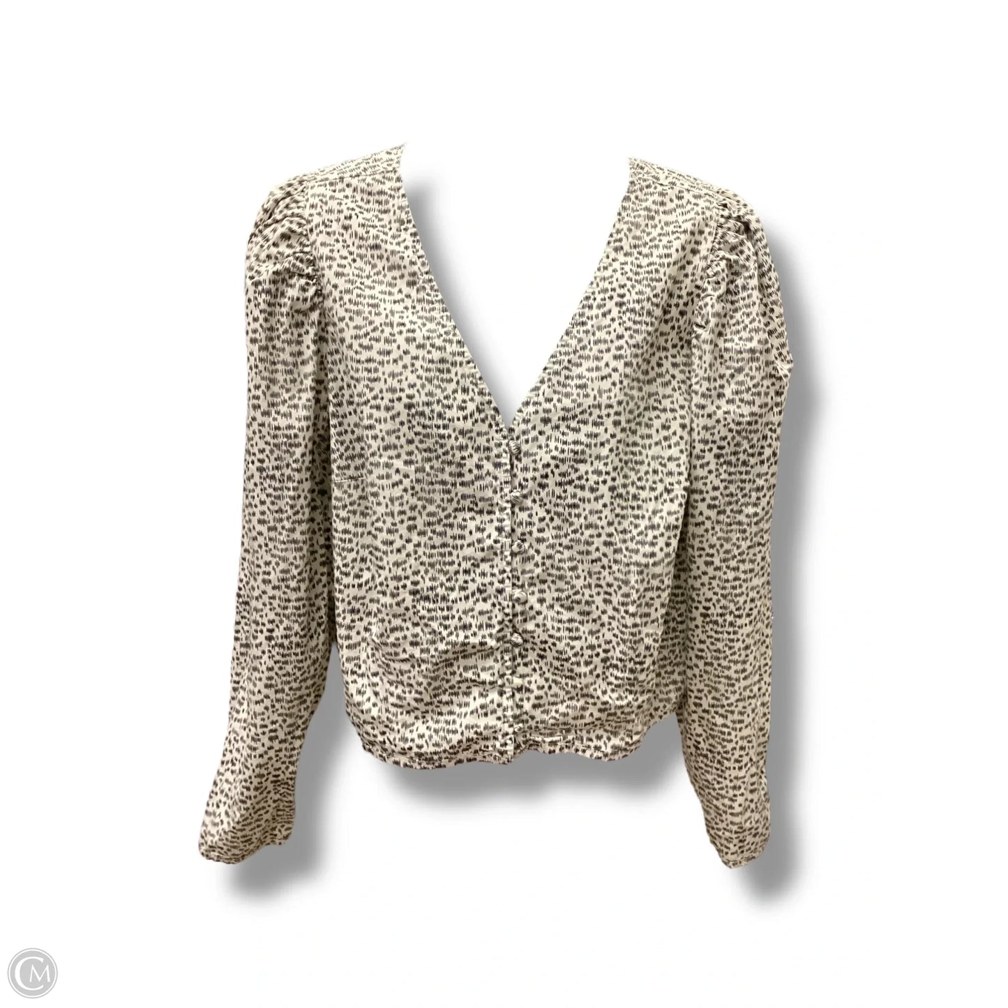 Blouse Long Sleeve By Levis In Black & White, Size: 1x