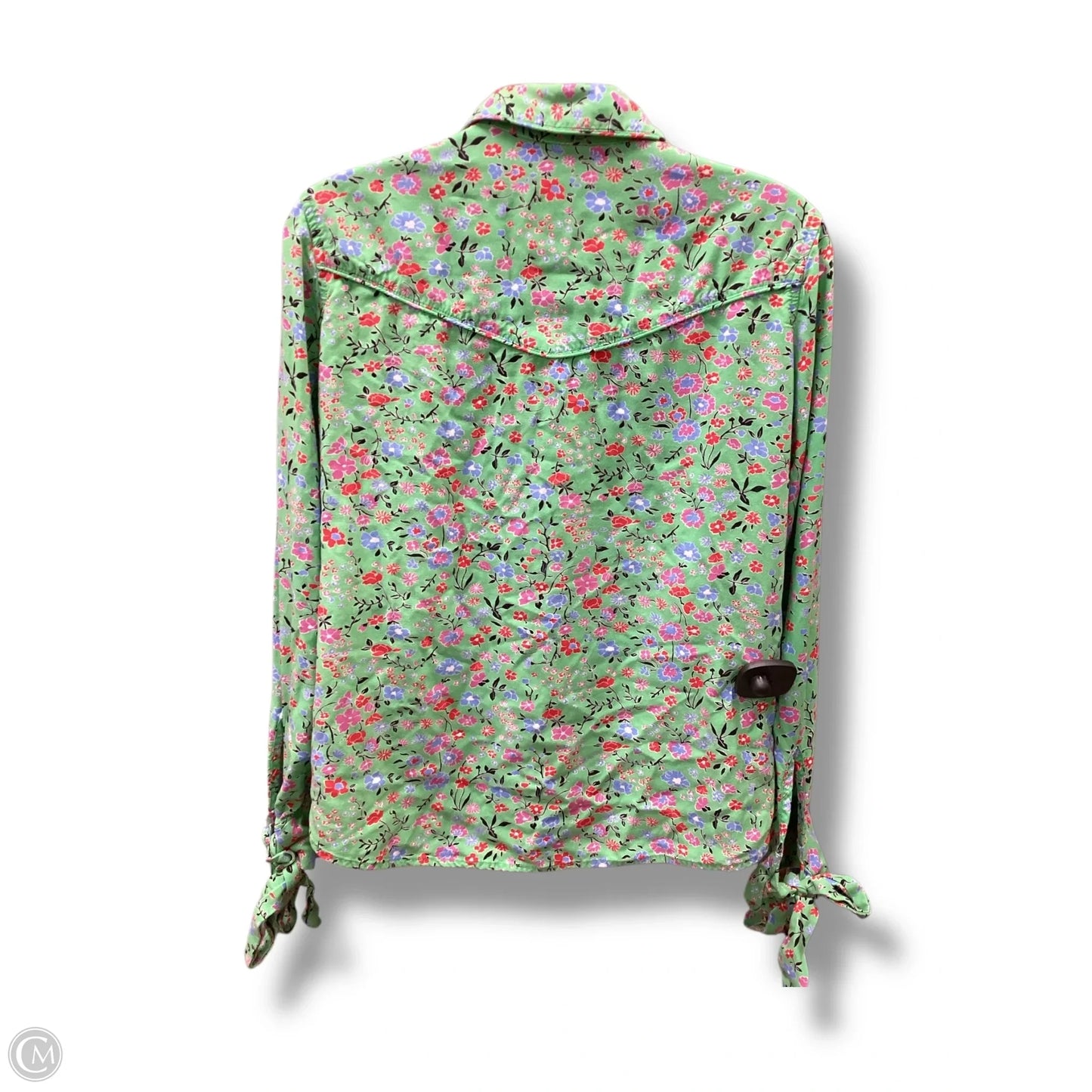 Blouse Long Sleeve By Levis In Floral Print, Size: M