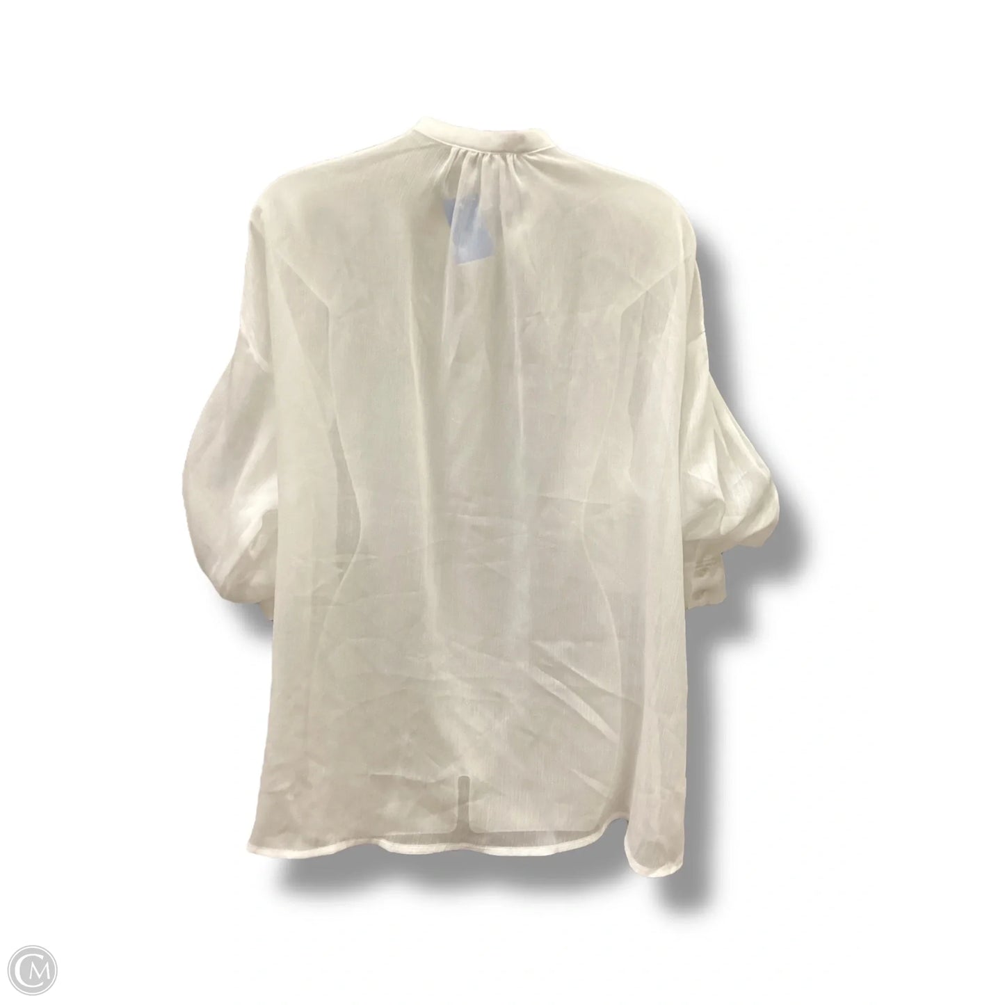 Top 3/4 Sleeve By Clothes Mentor In White, Size: L