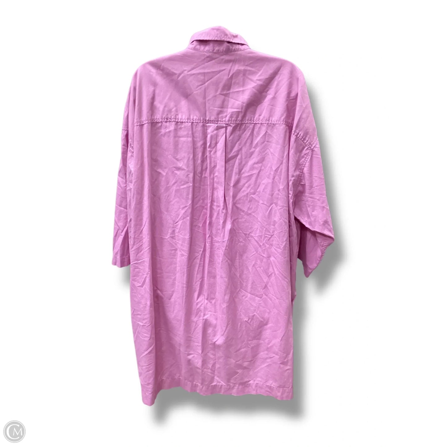 Top 3/4 Sleeve By Uniqlo In Pink, Size: M