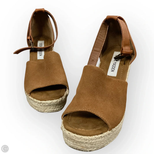 Sandals Heels Block By Steve Madden In Brown, Size: 7