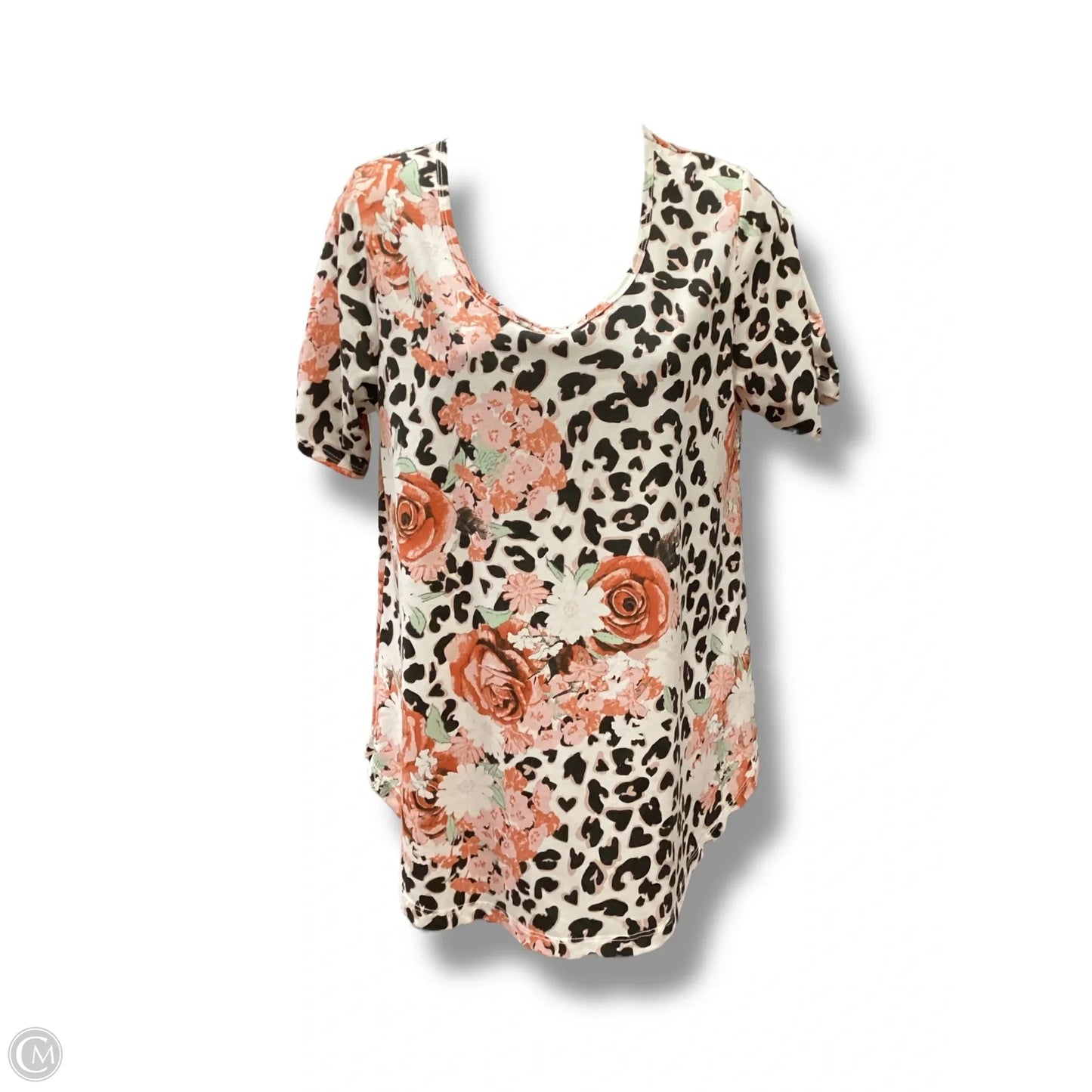 Top Short Sleeve By Lularoe In Floral Print, Size: S
