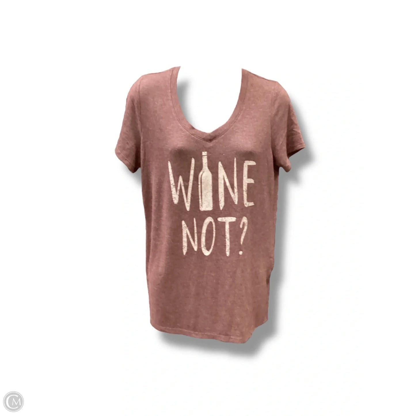 Top Short Sleeve  In Maroon, Size: S