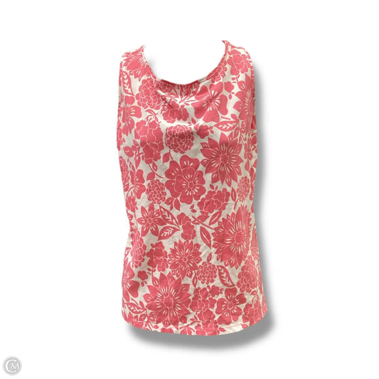 Top Sleeveless By Talbots In Floral Print, Size: L