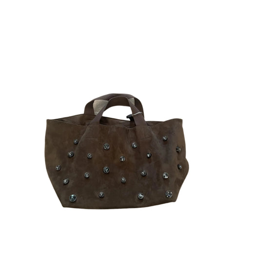 Handbag Leather By Anthropologie, Size: Medium