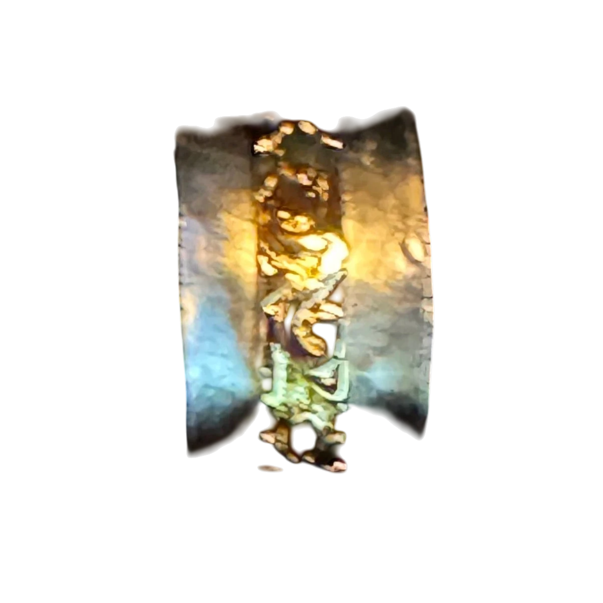 Two-Tone Flower Spinner Ring Size 5