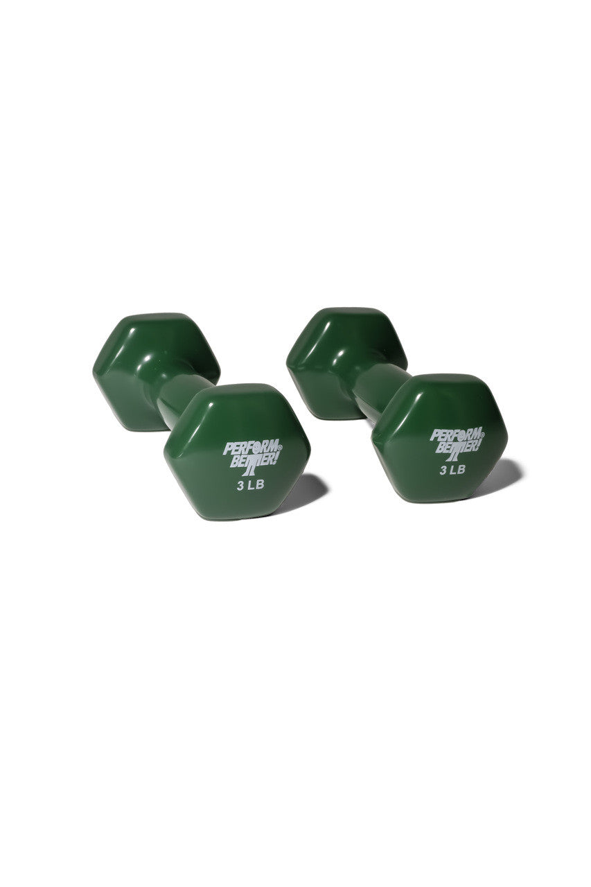 3lb Vinyl Covered Dumbbells - Green - Used