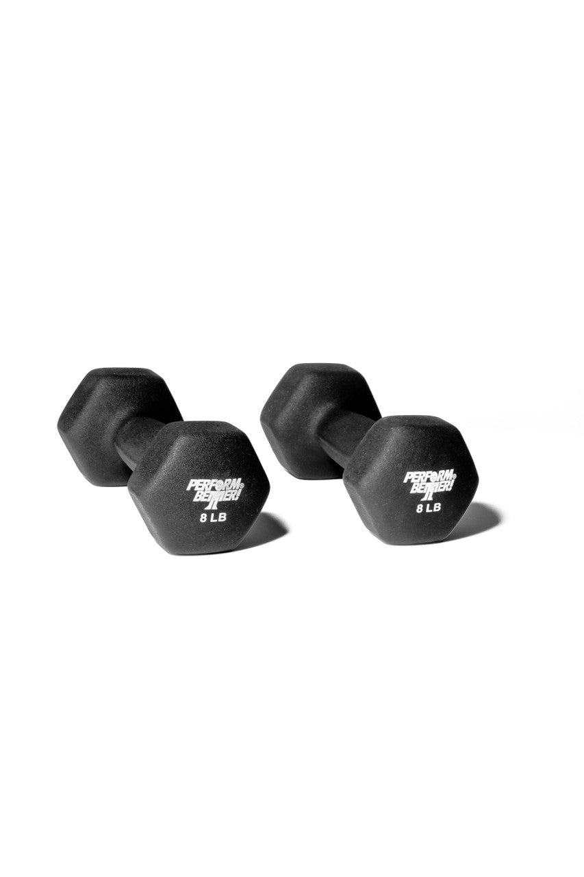 8lb Neoprene Covered Dumbbells - Black - Used