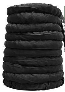 Battle Rope 30' LONG, 2" DIAMETER, BLACK POLYPROPYLENE ROPE WITH COVER - Used