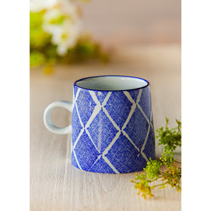 Cypress Ceramic Cup, 10 OZ, Dark Blue Capri - Set of 6 - New