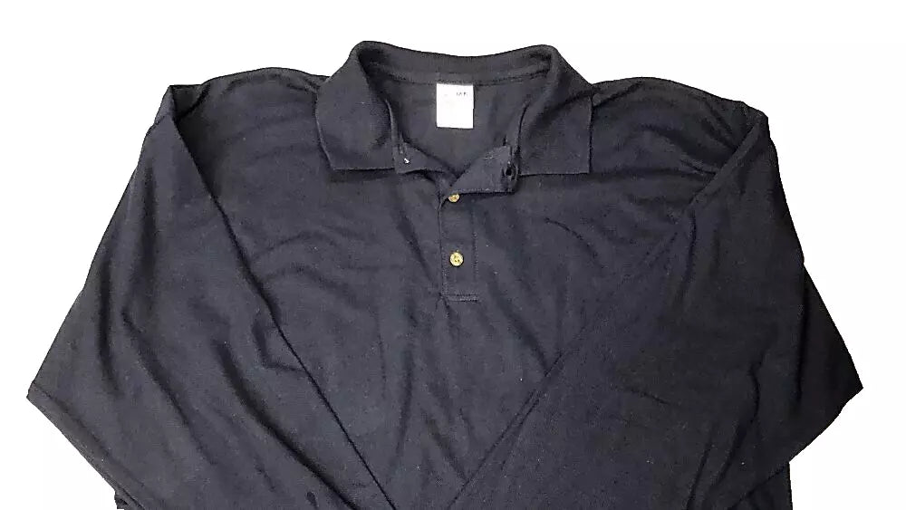 Gildan Adult - Ultra Pique Polo - Long Sleeve - Navy - XL - New