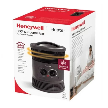 Honeywell HHF360B 1500W 360˚ Surround Indoor Heater Black - New