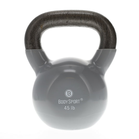45LB KETTLEBELL, LATEX-FREE, GRAY