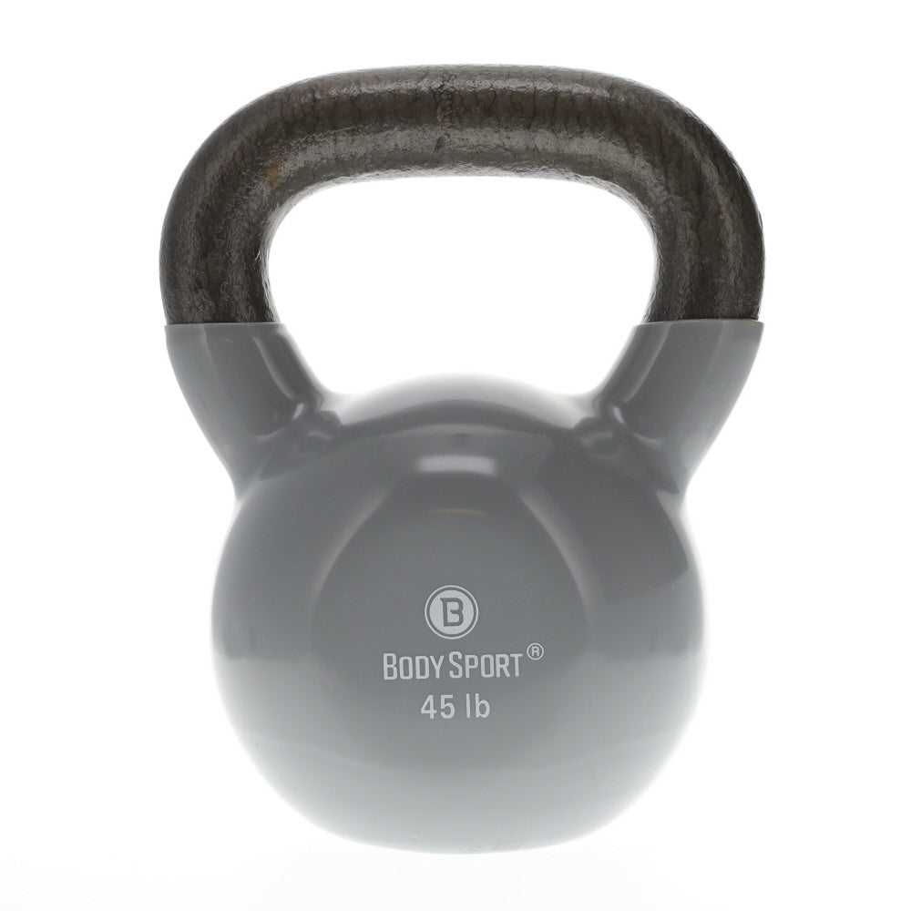 45LB KETTLEBELL, LATEX-FREE, GRAY