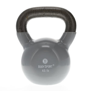 45LB KETTLEBELL, LATEX-FREE, GRAY