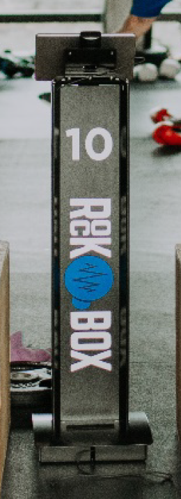 Kiosk with tablet mount - branded