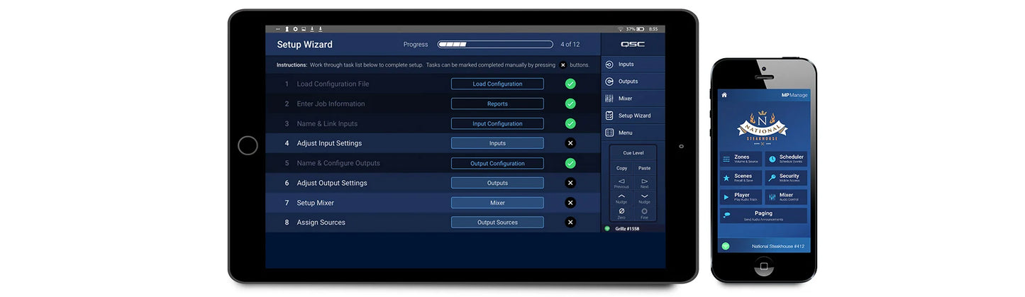 QSC MP-M40 Music and Paging Mixer/Processor - Used
