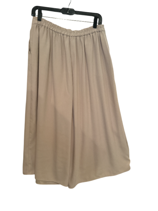 Cropped Beige Pants by Forever 21 - Size L - Wide Leg