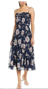 Rebecca Taylor Magnolia Silk-Blend Maxi Dress - XS - New