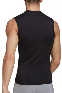 Men's Adidas Techfit compression sleeveless tee - New L Black