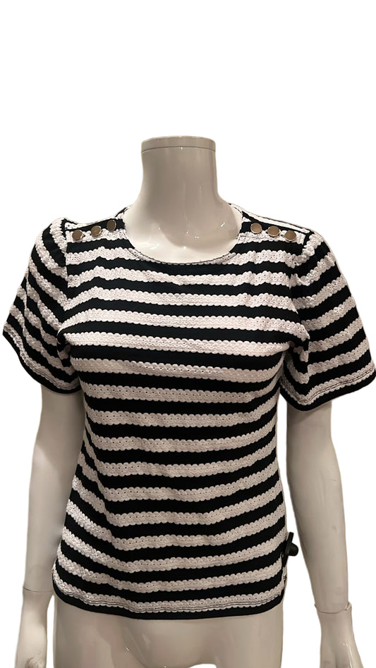 Top Ss By Ann Taylor In Striped Pattern, Size:Xs