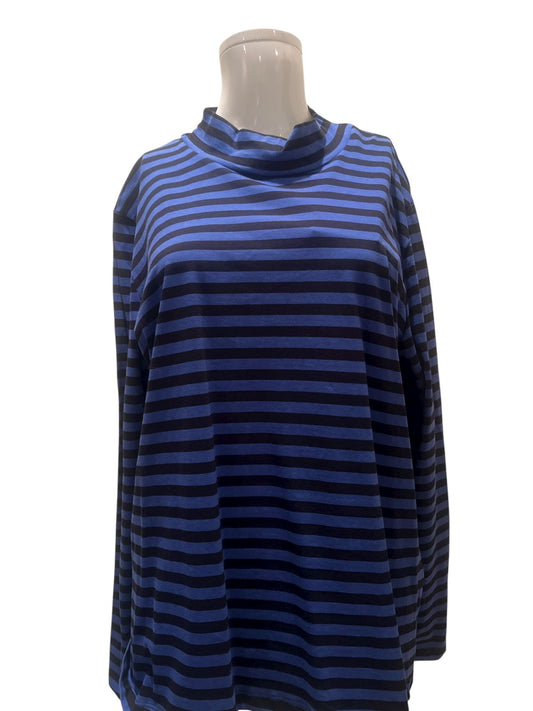 Top Ls By Clothes Mentor In Striped Pattern, Size:L