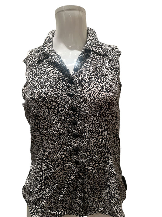 Tank Top By Clothes Mentor In Blue & Cream, Size:M