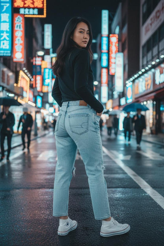 Jeans Straight By American Eagle In Blue Denim, Size: 6