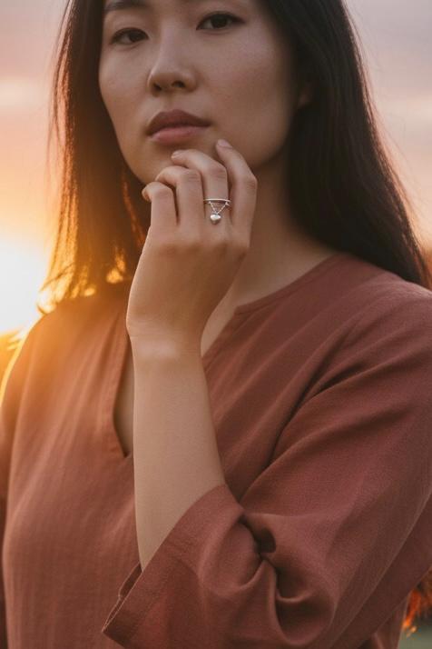 Sterling Silver Heart Charm Ring