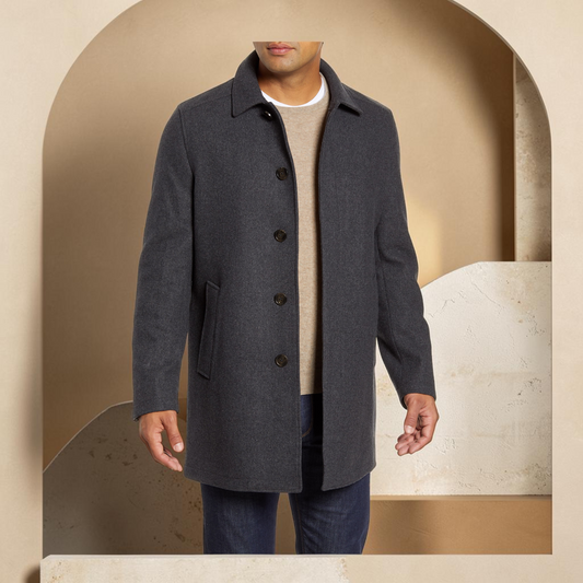 New - Men's John W. Nordstrom Russell Wool Blend Coat, Size 2XL - Grey