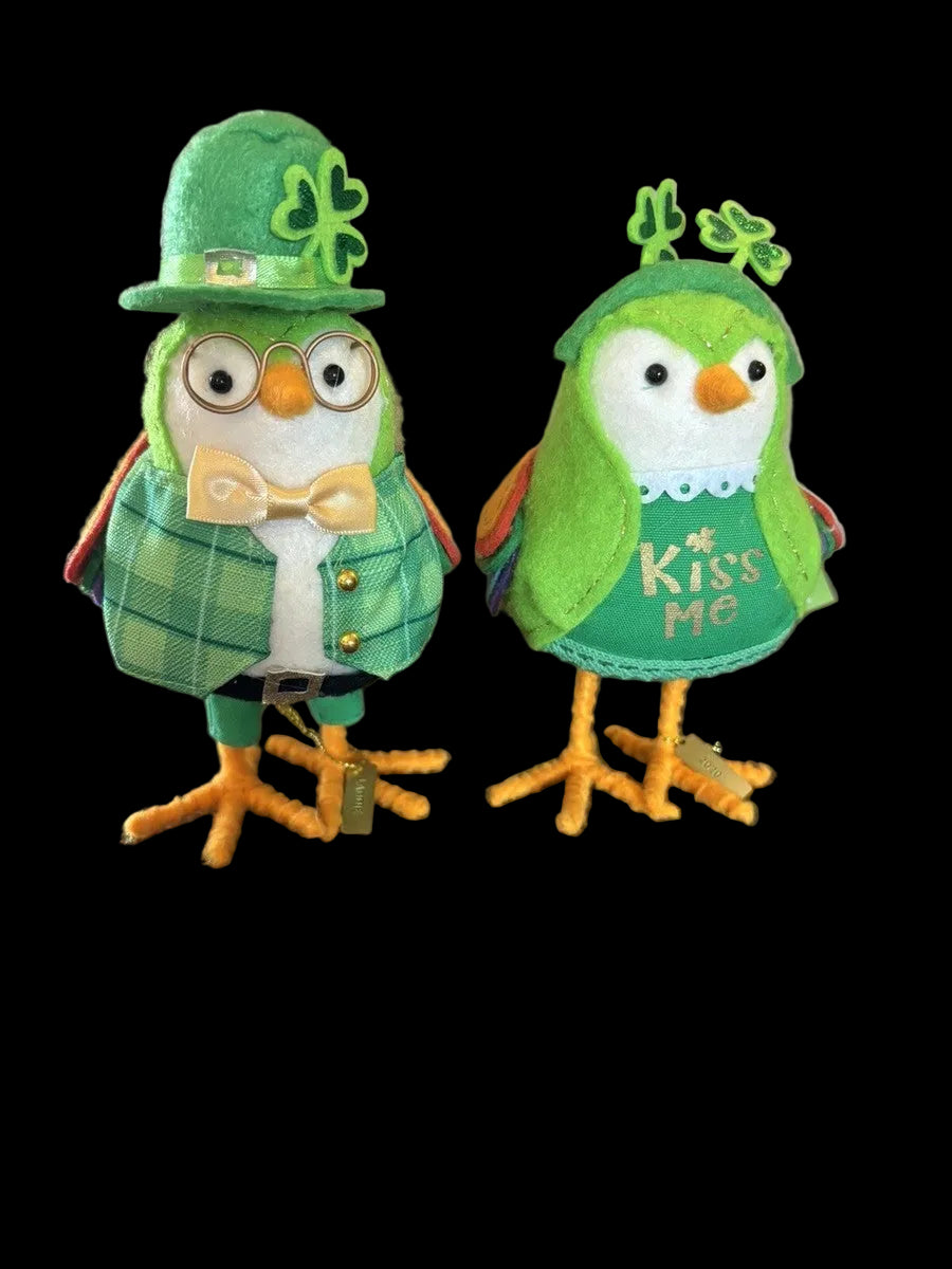 2020 Target Spritz St. Patrick’s Day Birds. Laddie and Lucky - Fabric Birds - New