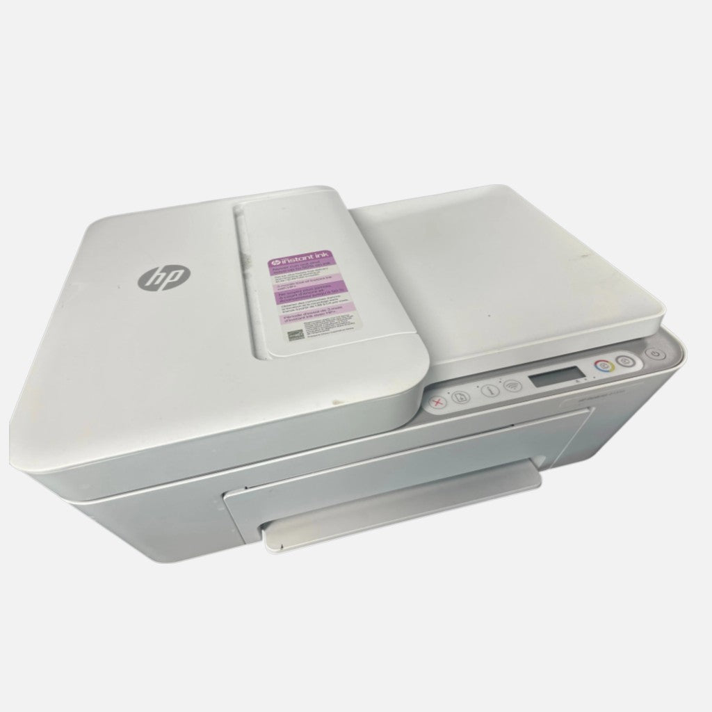 The Xchange HP DeskJet 4155e white wireless all-in-one inkjet printer for home office use.
