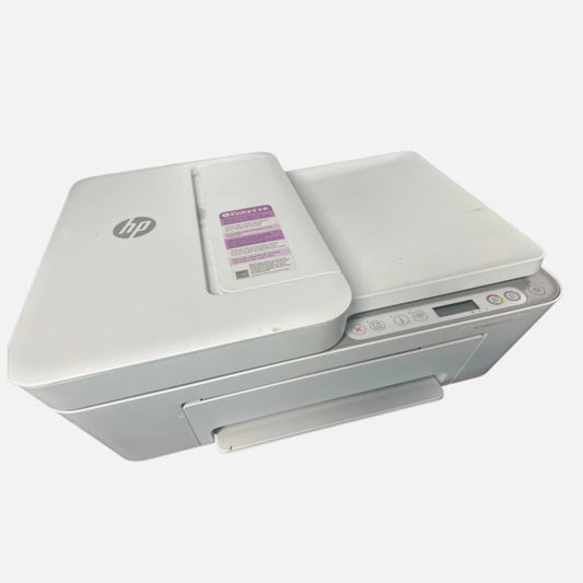 The Xchange HP DeskJet 4155e white wireless all-in-one inkjet printer for home office use.