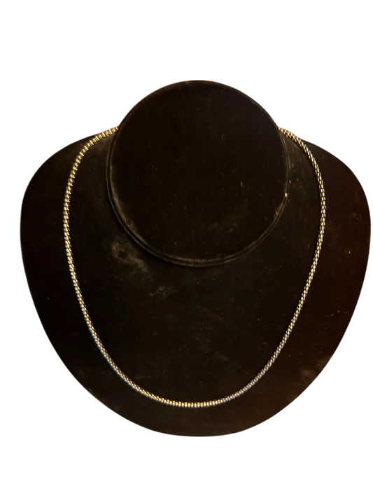 The Xchange sterling silver 21" popcorn chain necklace with textured links.