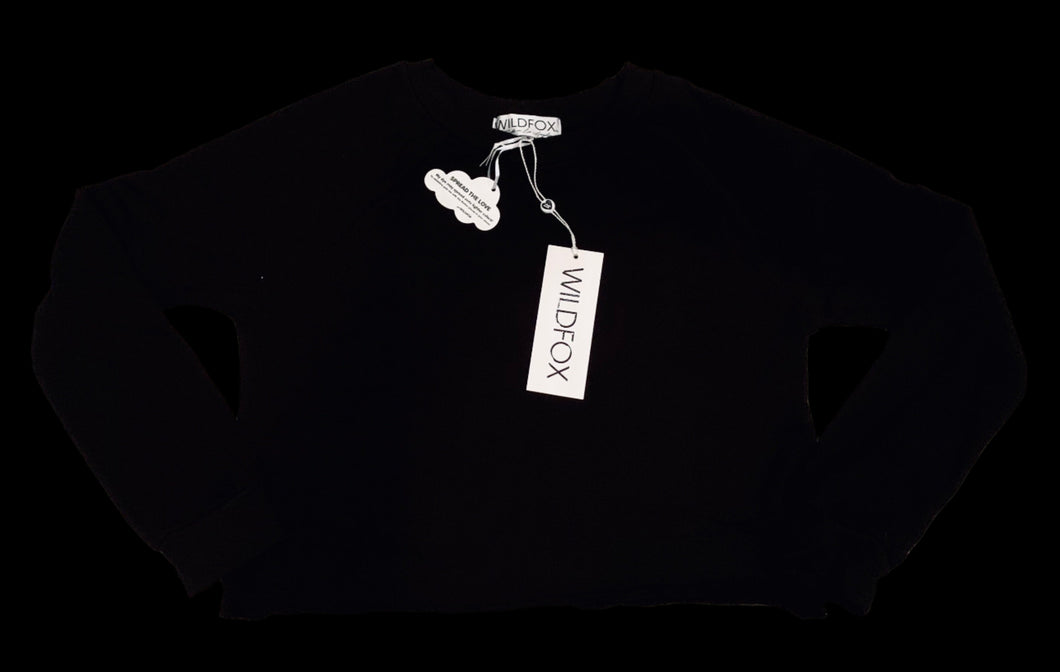 Wildfox Women's Beach House Crop Sweatshirt - Clean Black - Small - New with tags