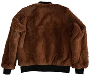 Women's - Cinq a Sept Reversible Corban fur bomber jacket - Rust / Black - Large - New with Tags