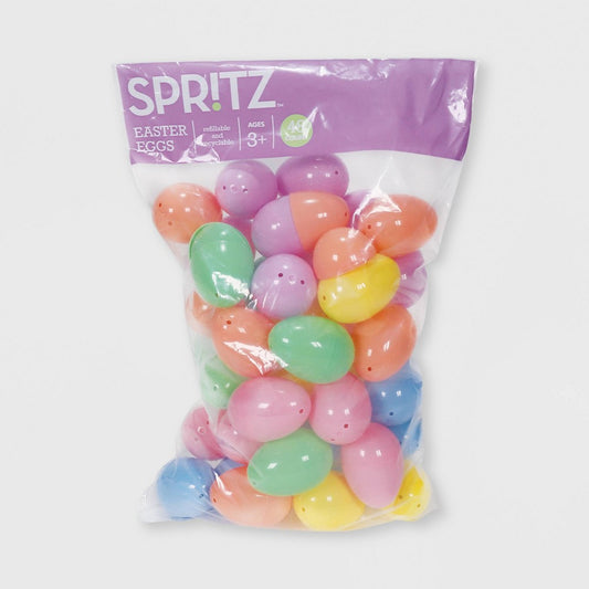48ct Plastic Easter Fillable Eggs - Spritz - New