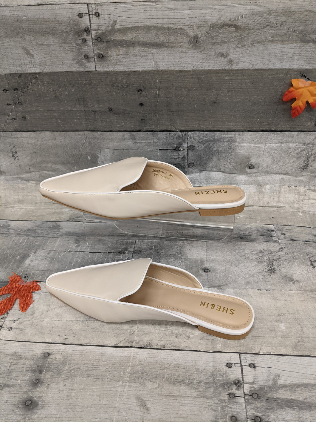Cream Shein Flat Sandals Size 9