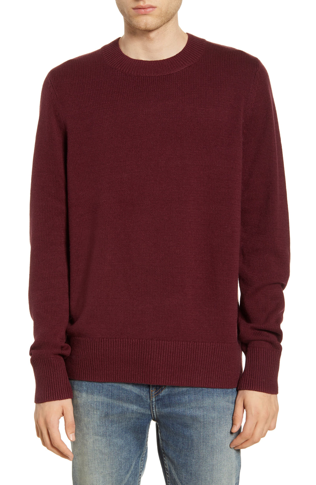 Men's BP Crewneck Sweater, Size XL- Burgundy - New